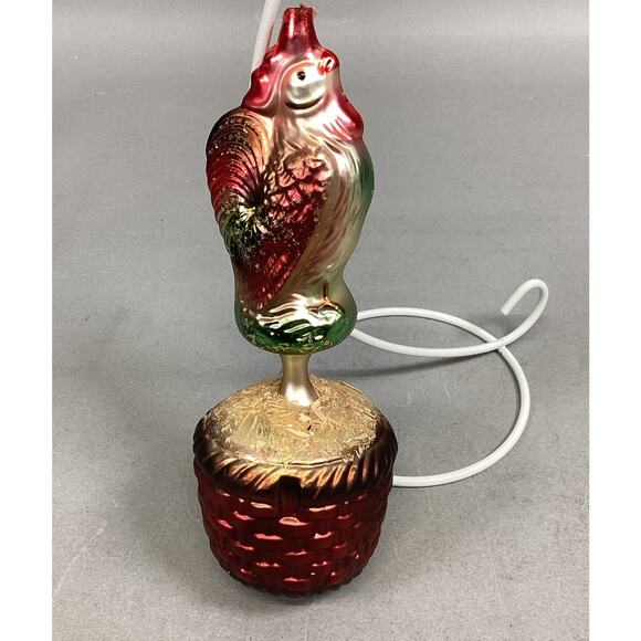 1998 Christopher Radko Rise & Shine Rooster 7" Ornament 98-082-0 No Topper - Picture 1 of 11